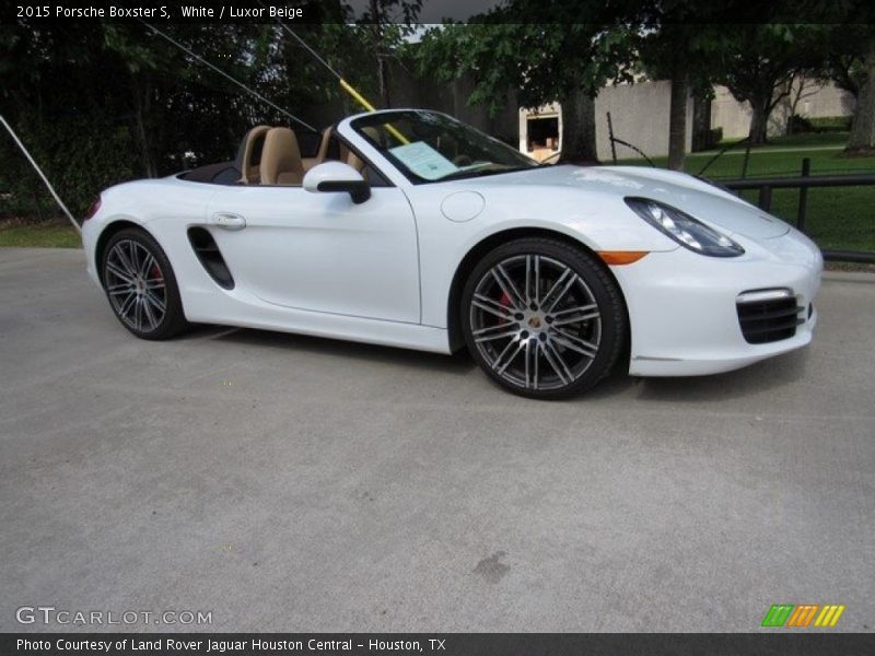 White / Luxor Beige 2015 Porsche Boxster S