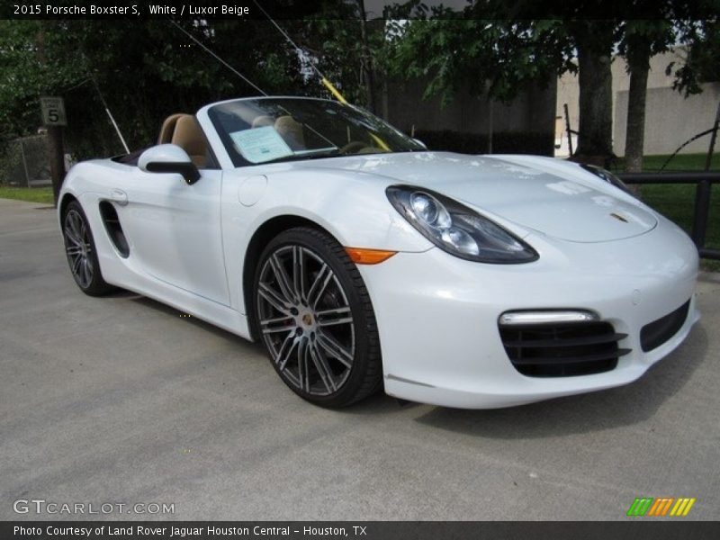 White / Luxor Beige 2015 Porsche Boxster S