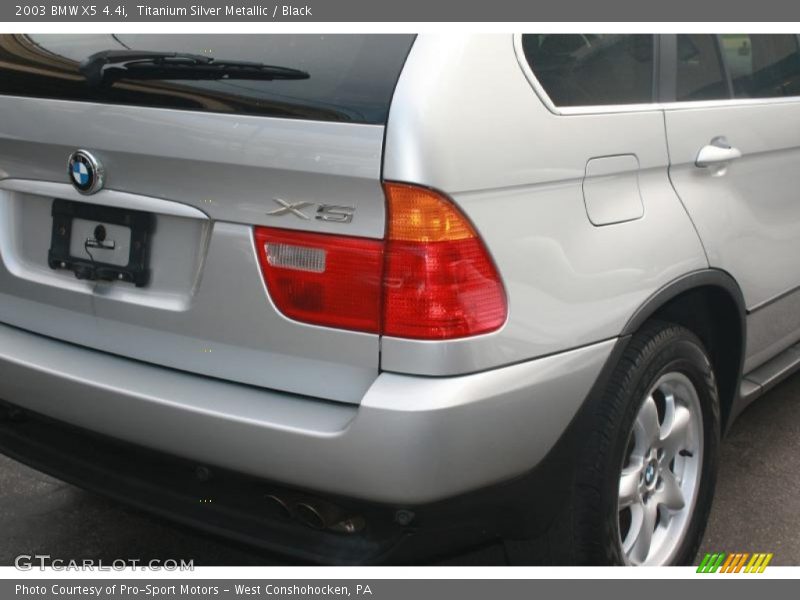 Titanium Silver Metallic / Black 2003 BMW X5 4.4i