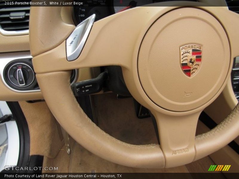 White / Luxor Beige 2015 Porsche Boxster S