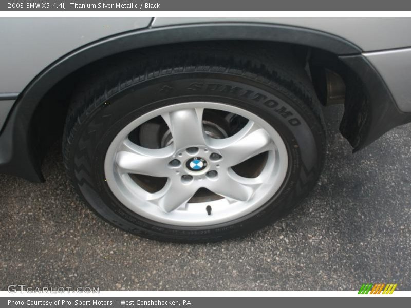 Titanium Silver Metallic / Black 2003 BMW X5 4.4i