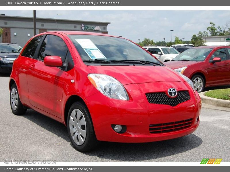 Absolutely Red / Dark Charcoal 2008 Toyota Yaris S 3 Door Liftback