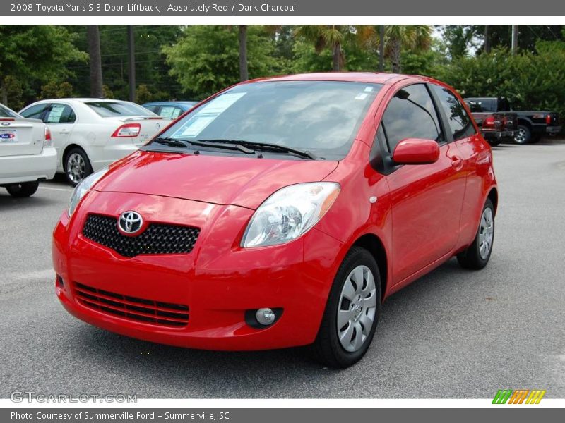 Absolutely Red / Dark Charcoal 2008 Toyota Yaris S 3 Door Liftback