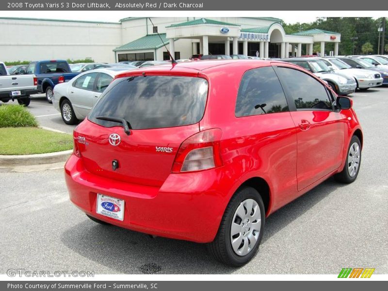 Absolutely Red / Dark Charcoal 2008 Toyota Yaris S 3 Door Liftback