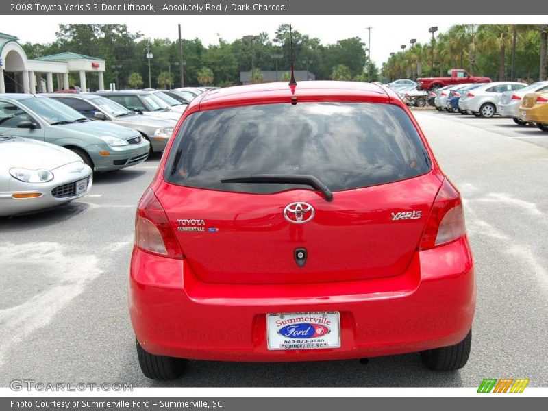 Absolutely Red / Dark Charcoal 2008 Toyota Yaris S 3 Door Liftback