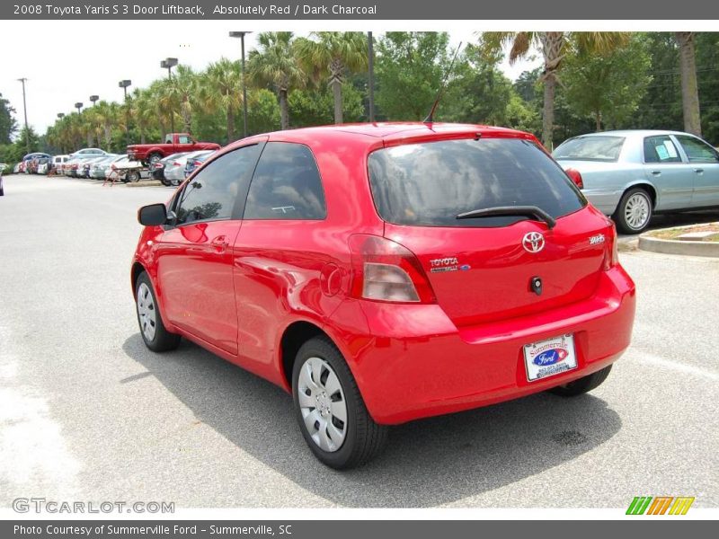 Absolutely Red / Dark Charcoal 2008 Toyota Yaris S 3 Door Liftback
