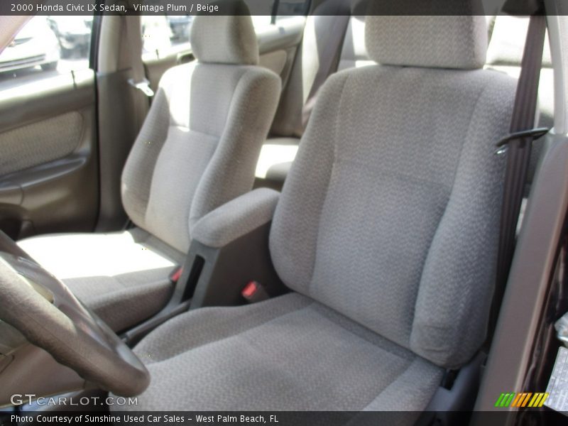 Vintage Plum / Beige 2000 Honda Civic LX Sedan
