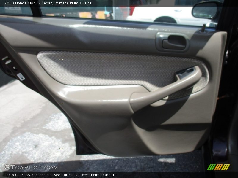 Vintage Plum / Beige 2000 Honda Civic LX Sedan
