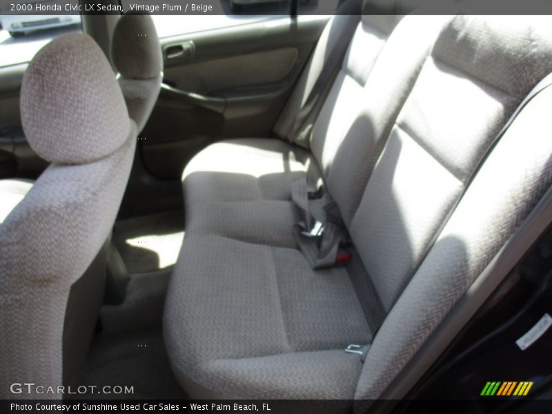 Vintage Plum / Beige 2000 Honda Civic LX Sedan