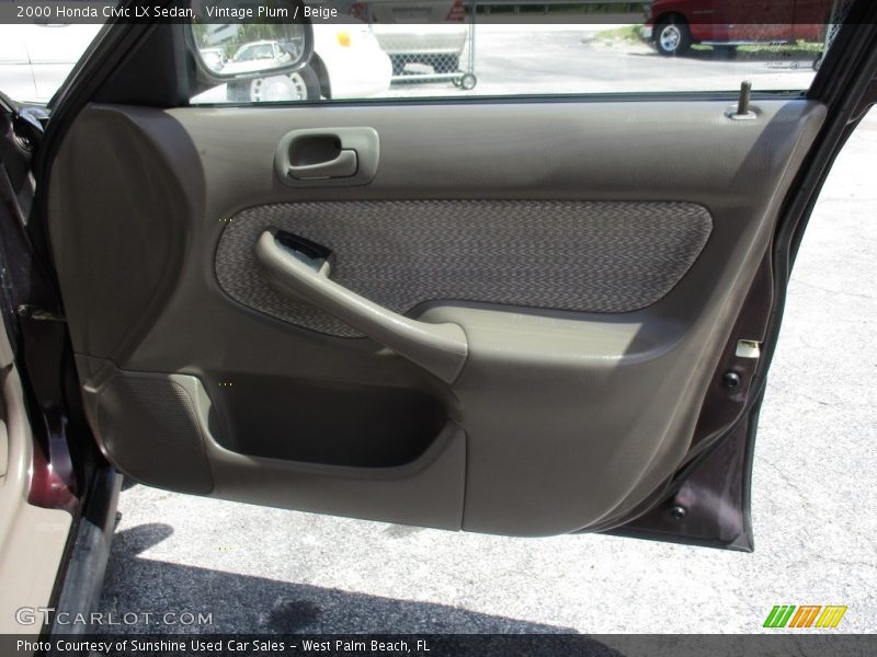 Vintage Plum / Beige 2000 Honda Civic LX Sedan