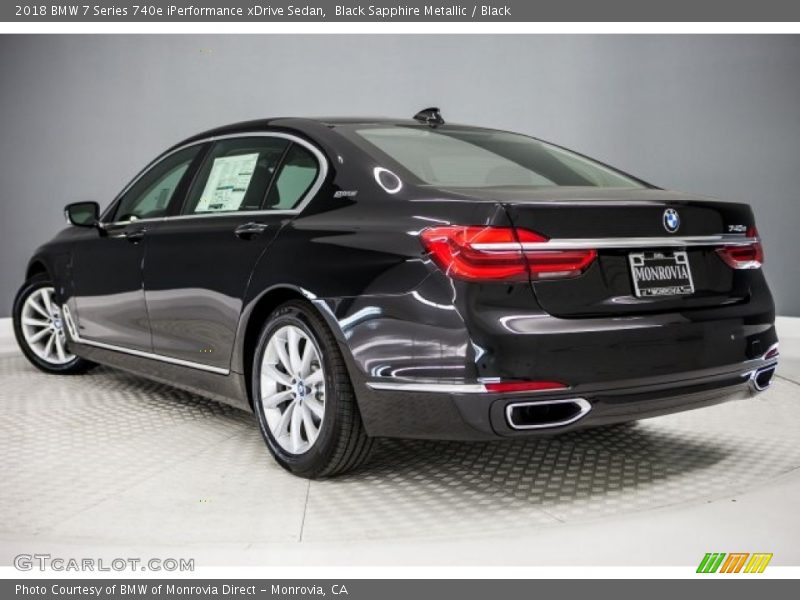 Black Sapphire Metallic / Black 2018 BMW 7 Series 740e iPerformance xDrive Sedan