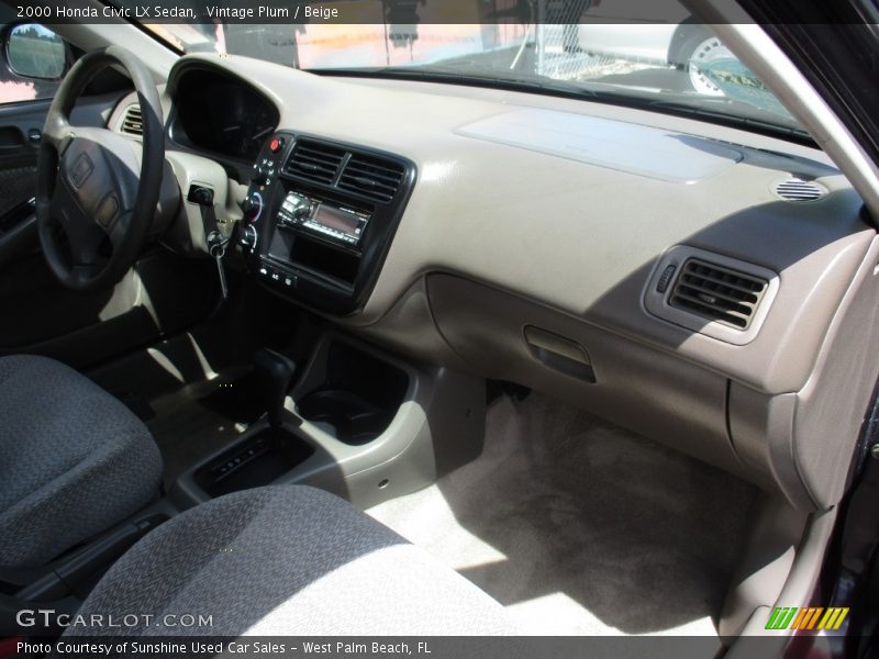 Vintage Plum / Beige 2000 Honda Civic LX Sedan