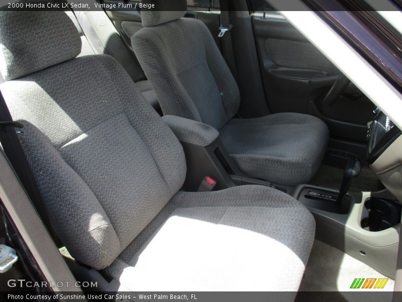 Vintage Plum / Beige 2000 Honda Civic LX Sedan