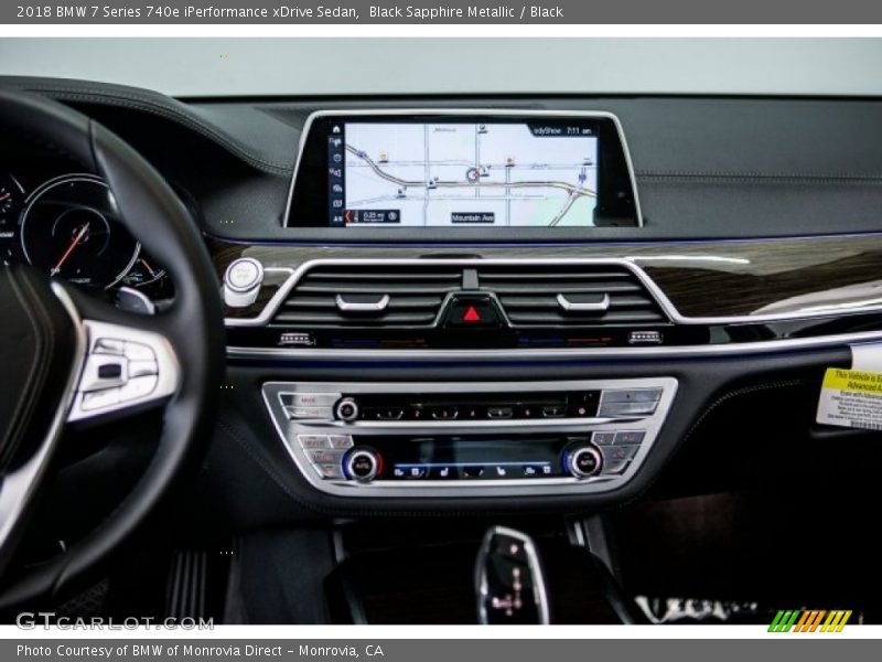 Black Sapphire Metallic / Black 2018 BMW 7 Series 740e iPerformance xDrive Sedan