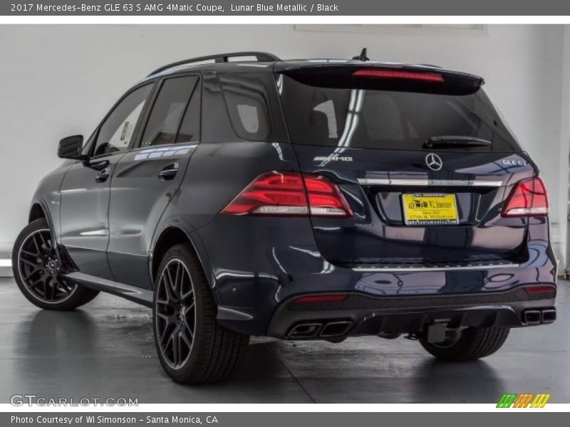 Lunar Blue Metallic / Black 2017 Mercedes-Benz GLE 63 S AMG 4Matic Coupe