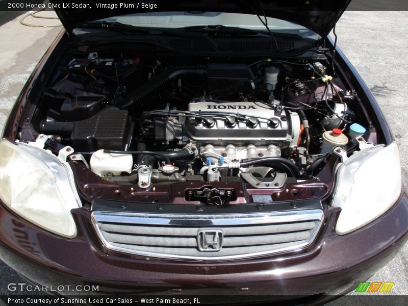 Vintage Plum / Beige 2000 Honda Civic LX Sedan