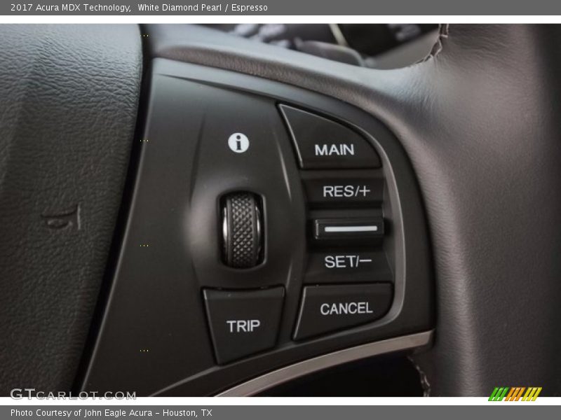 White Diamond Pearl / Espresso 2017 Acura MDX Technology