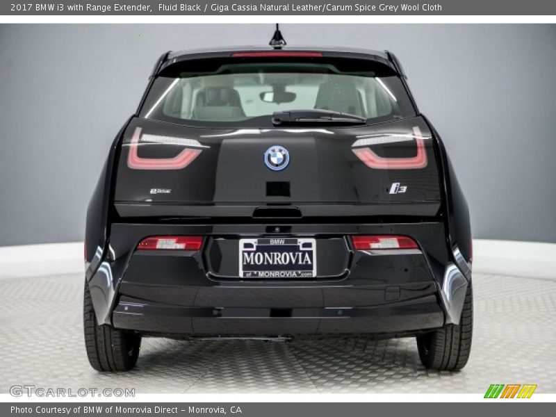 Fluid Black / Giga Cassia Natural Leather/Carum Spice Grey Wool Cloth 2017 BMW i3 with Range Extender
