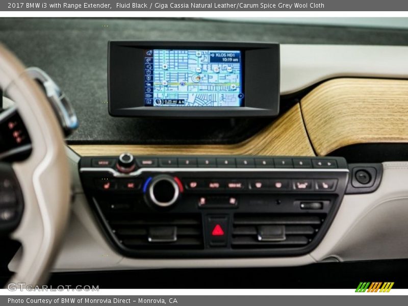 Fluid Black / Giga Cassia Natural Leather/Carum Spice Grey Wool Cloth 2017 BMW i3 with Range Extender