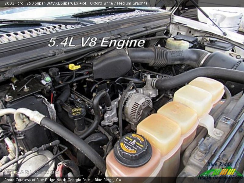 Oxford White / Medium Graphite 2001 Ford F250 Super Duty XL SuperCab 4x4