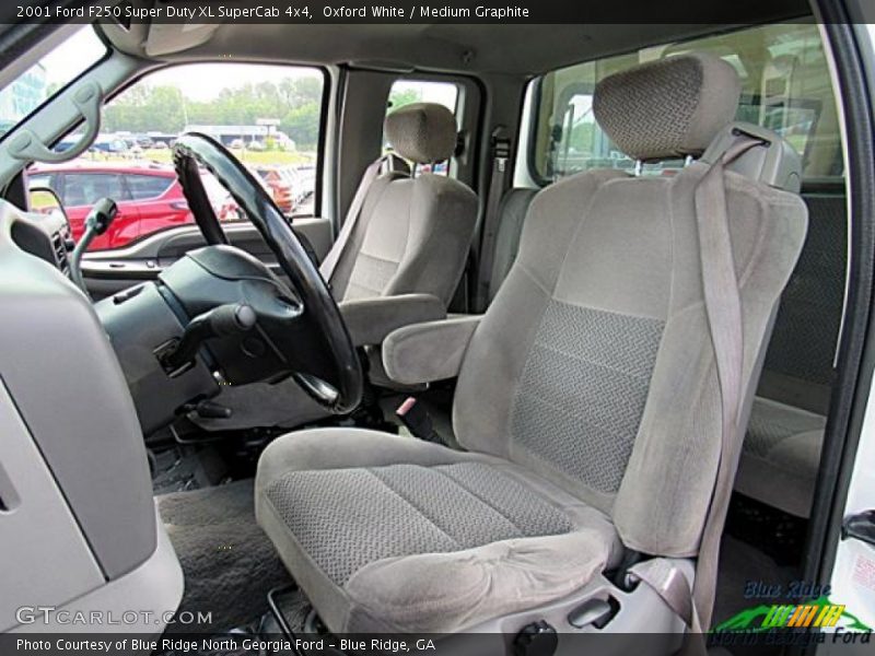 Oxford White / Medium Graphite 2001 Ford F250 Super Duty XL SuperCab 4x4