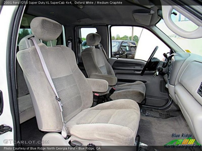 Oxford White / Medium Graphite 2001 Ford F250 Super Duty XL SuperCab 4x4
