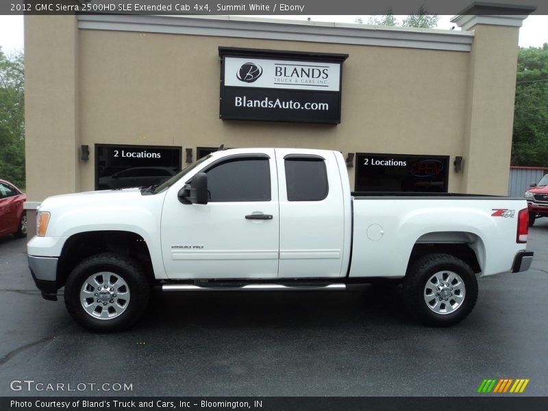 Summit White / Ebony 2012 GMC Sierra 2500HD SLE Extended Cab 4x4