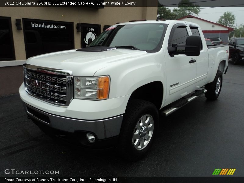 Summit White / Ebony 2012 GMC Sierra 2500HD SLE Extended Cab 4x4