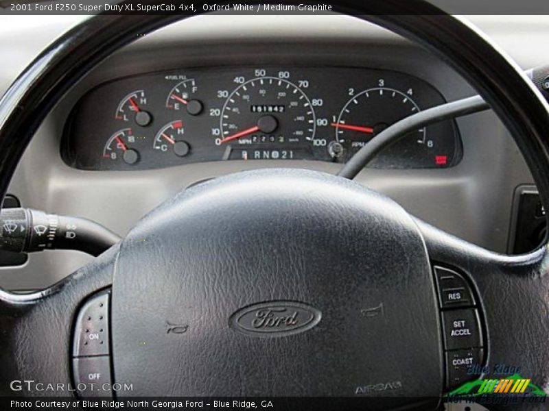 Oxford White / Medium Graphite 2001 Ford F250 Super Duty XL SuperCab 4x4