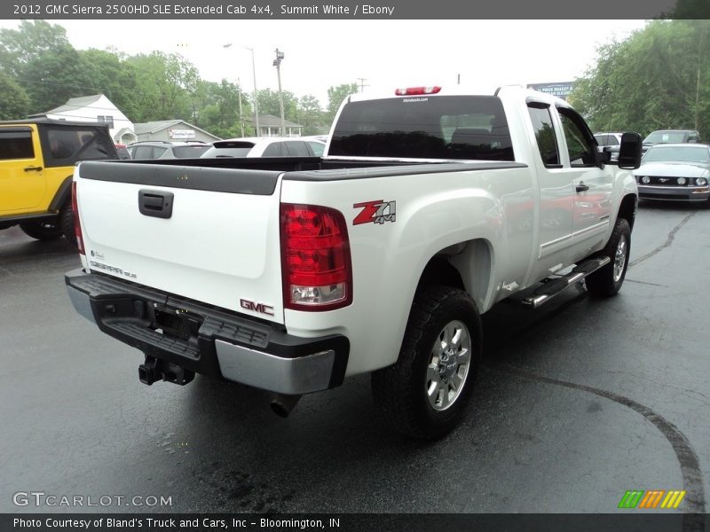 Summit White / Ebony 2012 GMC Sierra 2500HD SLE Extended Cab 4x4