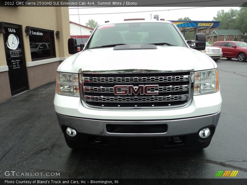 Summit White / Ebony 2012 GMC Sierra 2500HD SLE Extended Cab 4x4