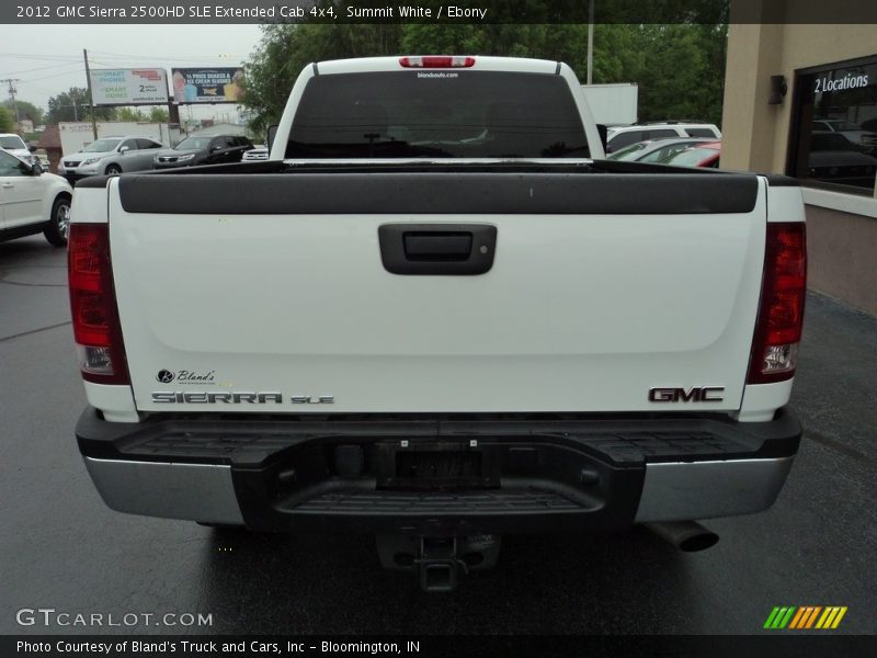 Summit White / Ebony 2012 GMC Sierra 2500HD SLE Extended Cab 4x4
