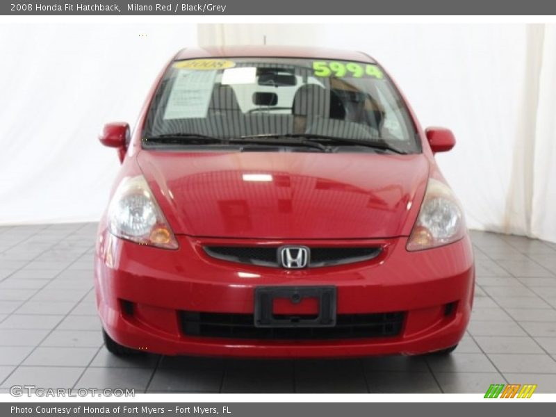 Milano Red / Black/Grey 2008 Honda Fit Hatchback
