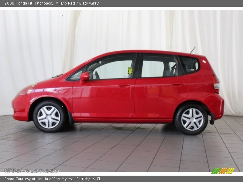 Milano Red / Black/Grey 2008 Honda Fit Hatchback