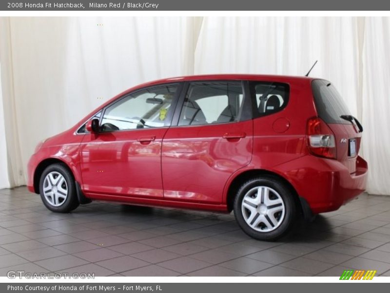 Milano Red / Black/Grey 2008 Honda Fit Hatchback