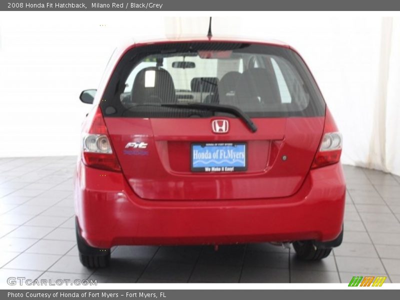 Milano Red / Black/Grey 2008 Honda Fit Hatchback