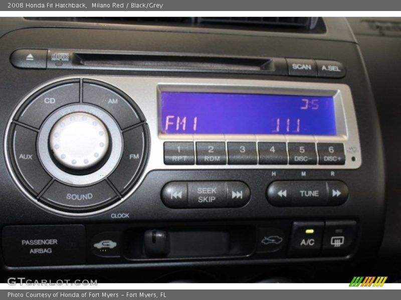 Milano Red / Black/Grey 2008 Honda Fit Hatchback