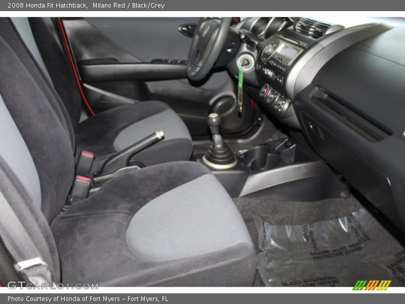 Milano Red / Black/Grey 2008 Honda Fit Hatchback