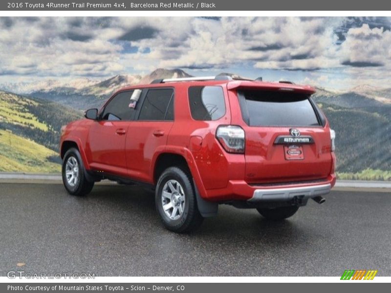 Barcelona Red Metallic / Black 2016 Toyota 4Runner Trail Premium 4x4