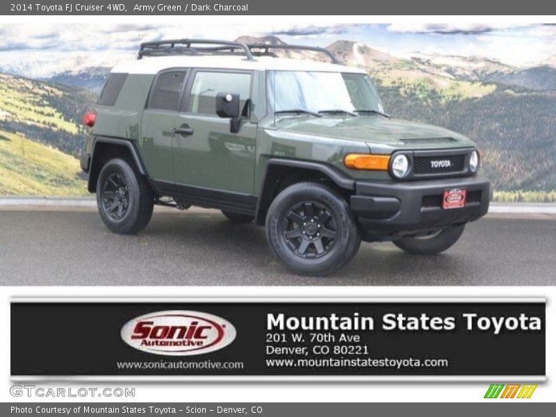 Army Green / Dark Charcoal 2014 Toyota FJ Cruiser 4WD