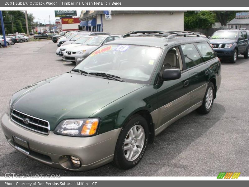 Timberline Green Metallic / Beige 2001 Subaru Outback Wagon