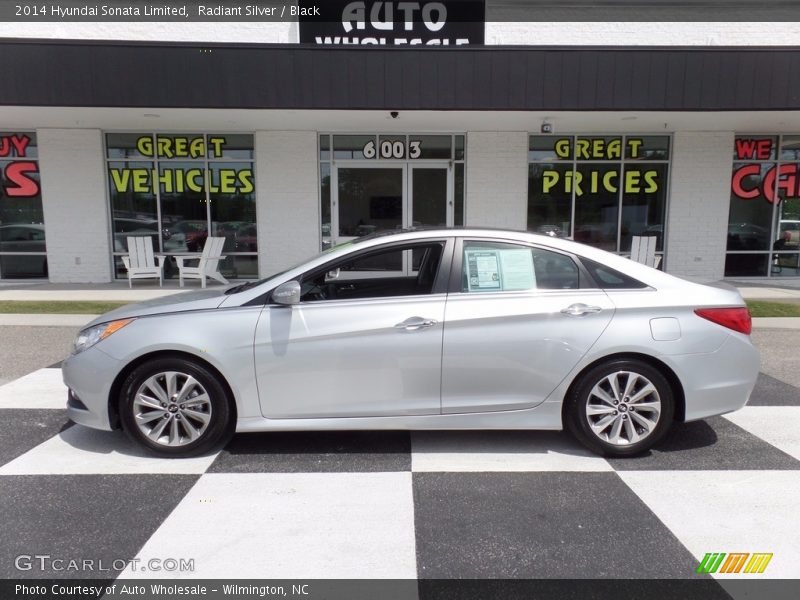 Radiant Silver / Black 2014 Hyundai Sonata Limited