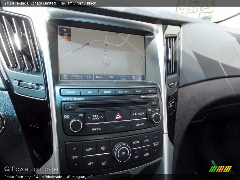 Radiant Silver / Black 2014 Hyundai Sonata Limited