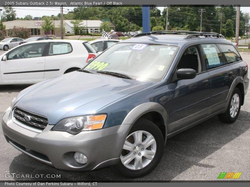 Atlantic Blue Pearl / Off Black 2005 Subaru Outback 2.5i Wagon