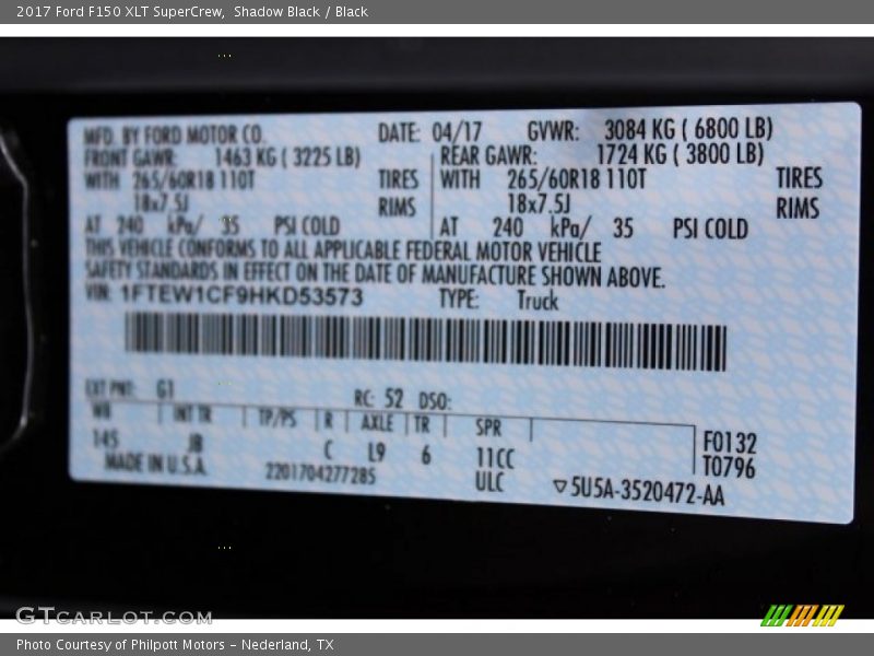 Shadow Black / Black 2017 Ford F150 XLT SuperCrew