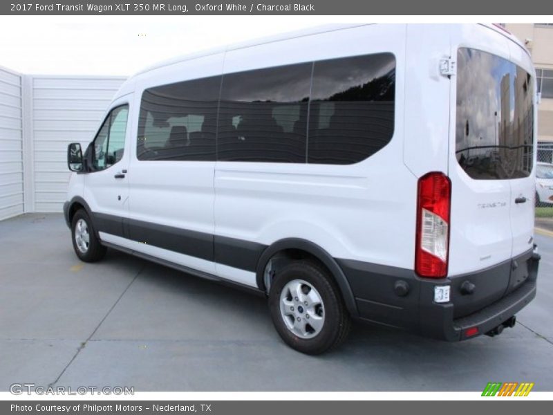 Oxford White / Charcoal Black 2017 Ford Transit Wagon XLT 350 MR Long
