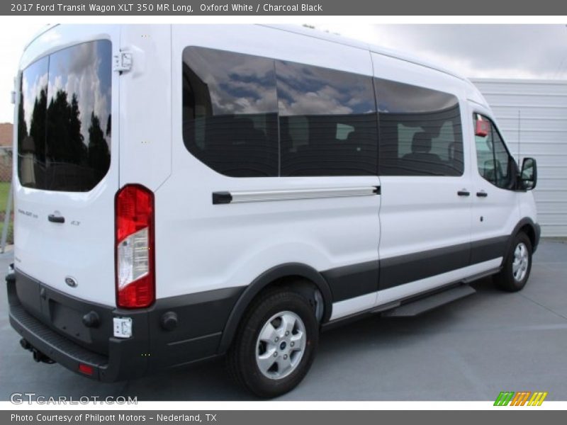 Oxford White / Charcoal Black 2017 Ford Transit Wagon XLT 350 MR Long