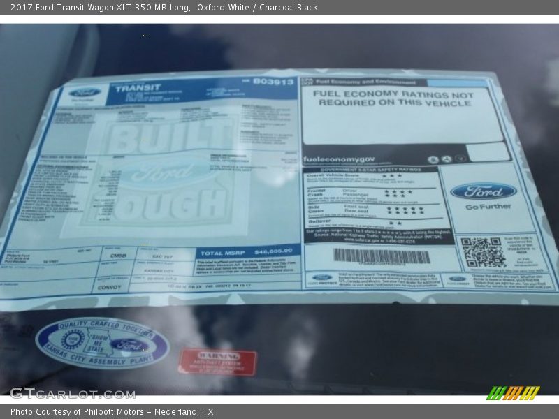 Oxford White / Charcoal Black 2017 Ford Transit Wagon XLT 350 MR Long