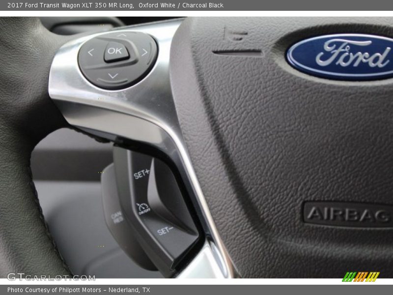 Oxford White / Charcoal Black 2017 Ford Transit Wagon XLT 350 MR Long
