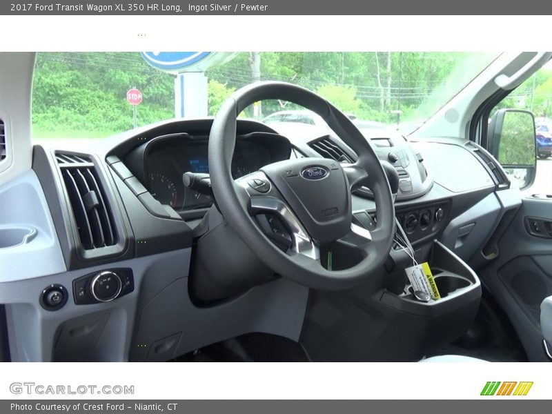 Ingot Silver / Pewter 2017 Ford Transit Wagon XL 350 HR Long